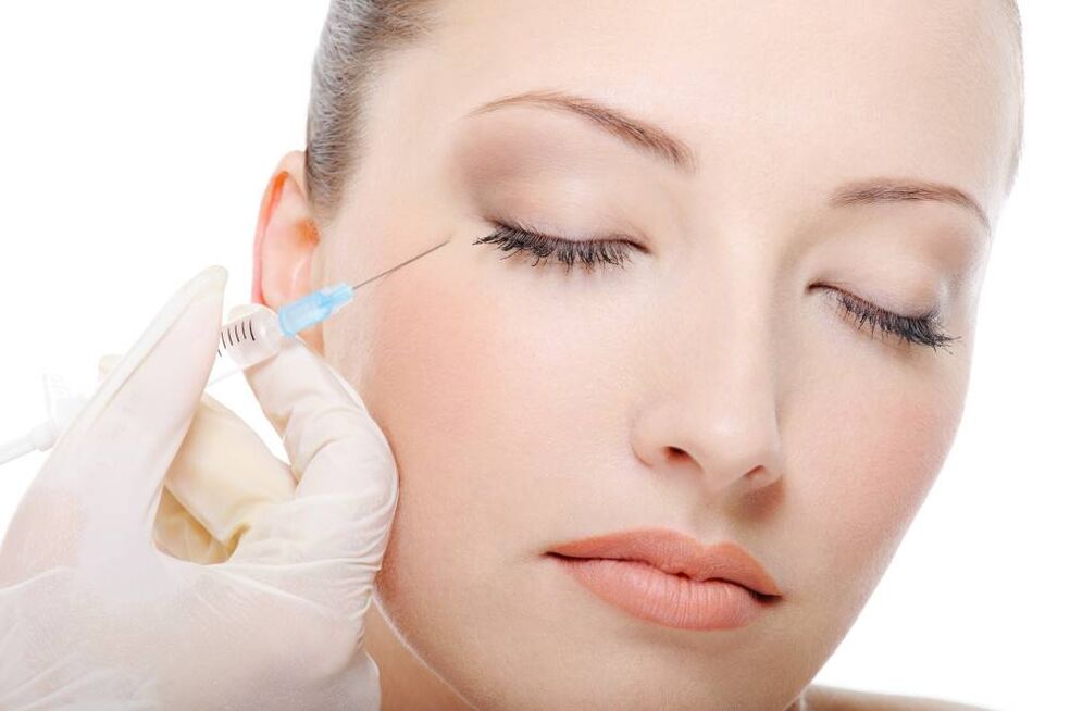 Rejuvenation of the facial skin by injection