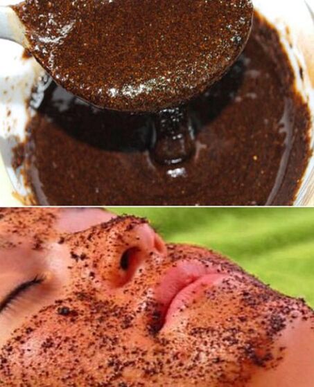 Do not press the mask with coffee beams
